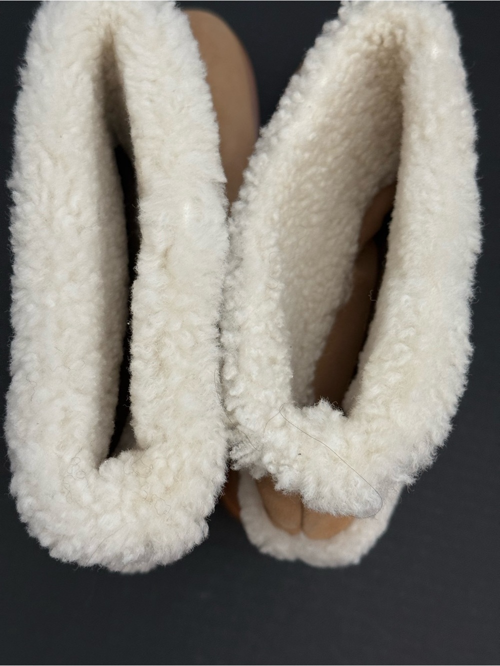 Ralph Lauren Tan Suede Logo Shearling-Trim Boots Size 10 - Picture 14 of 16